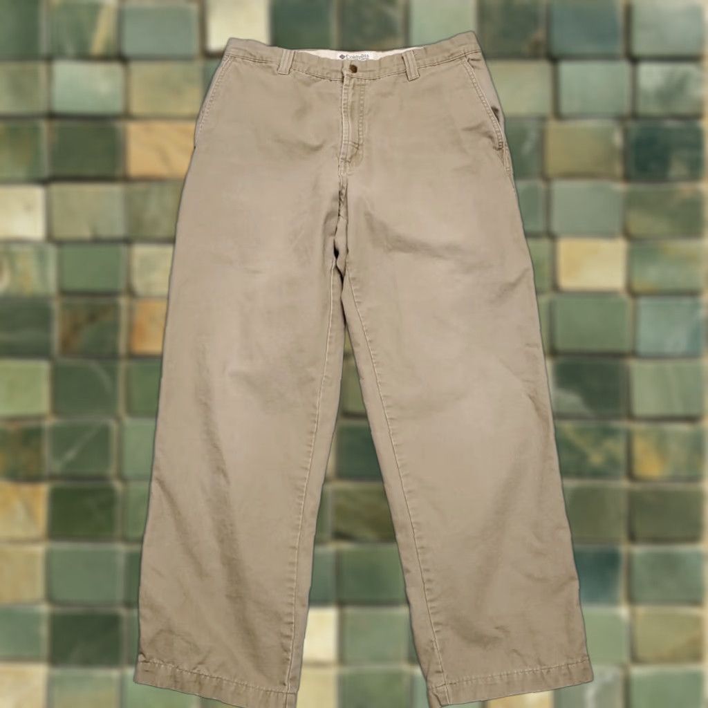Vintage VINTAGE Columbia Pants Mens 34x32 Khaki Canvas Baggy Cargo Outdoors Gorp Classic Size US 36 / EU 52 - 1 Thumbnail