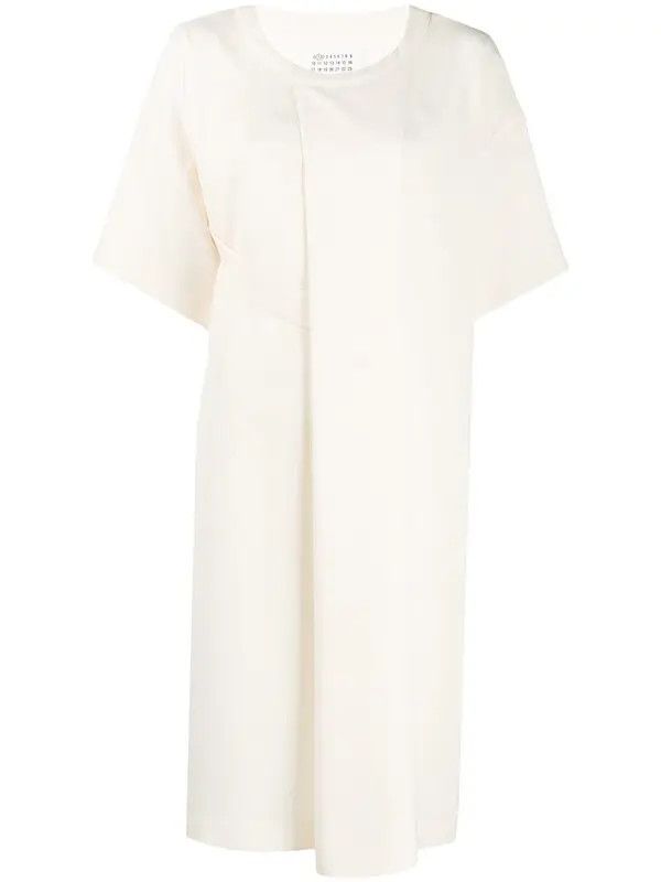 Maison Margiela o1y0625 Midi Dress in Ivory Size S / US 4 / IT 40 - 1 Thumbnail