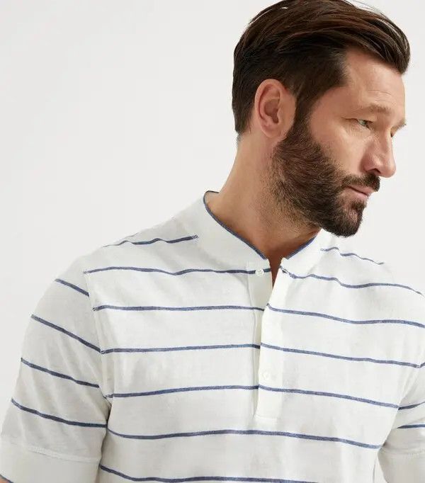 Brunello Cucinelli o1y0526 Crewneck T-Shirt in White/Blue Size US L / EU 52-54 / 3 - 2 Thumbnail