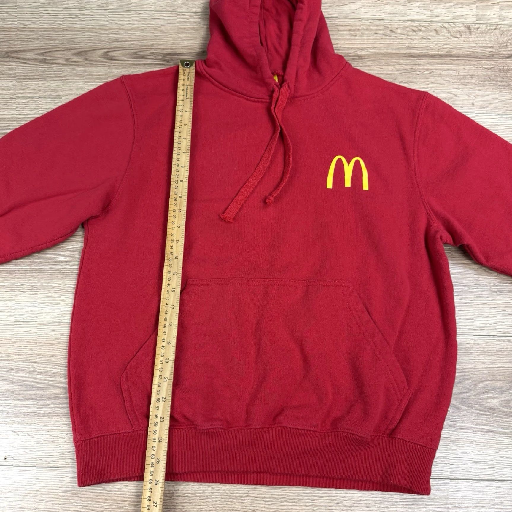 Vintage Sumey McDonald’s Red Hoodie Pullover Sweatshirt - XL Men - Hooded Graphic Print, Long Sleeve, Regular Size, Vintage? Size US XL / EU 56 / 4 - 4 Thumbnail