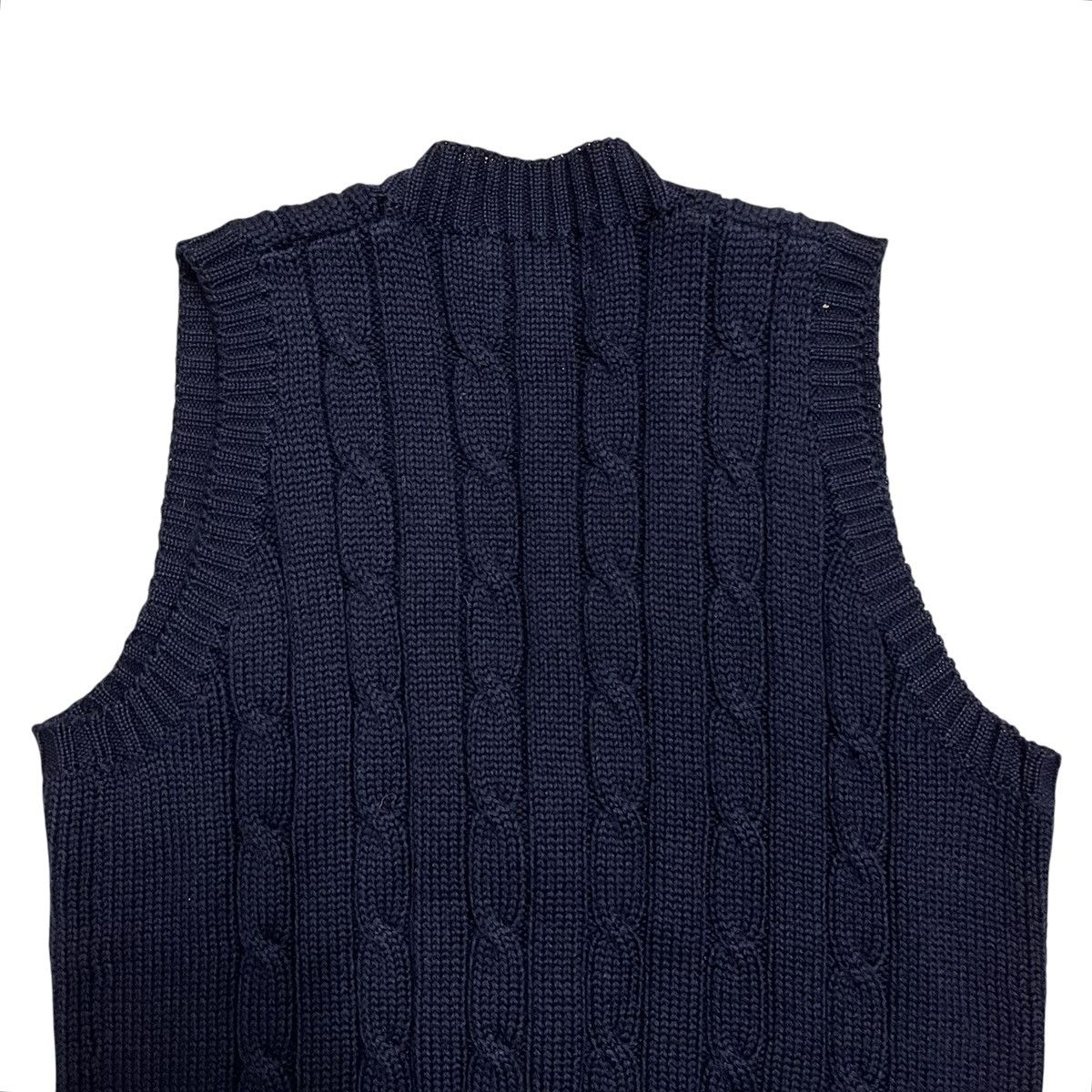 RRL Ralph Lauren 80s Vintage Polo Ralph Lauren Wool Cable Knit Vest Cardigan Size US M / EU 48-50 / 2 - 7 Thumbnail