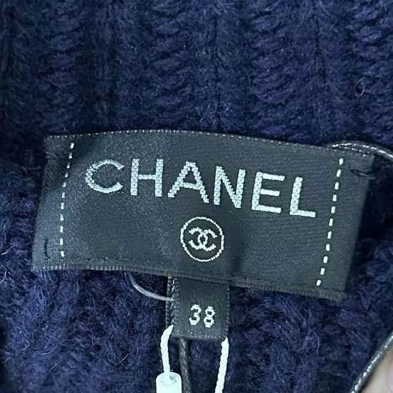 Chanel Chanel Burger Series Women's Navy Knit Sweater 38 Size S / US 4 / IT 40 - 8 Thumbnail