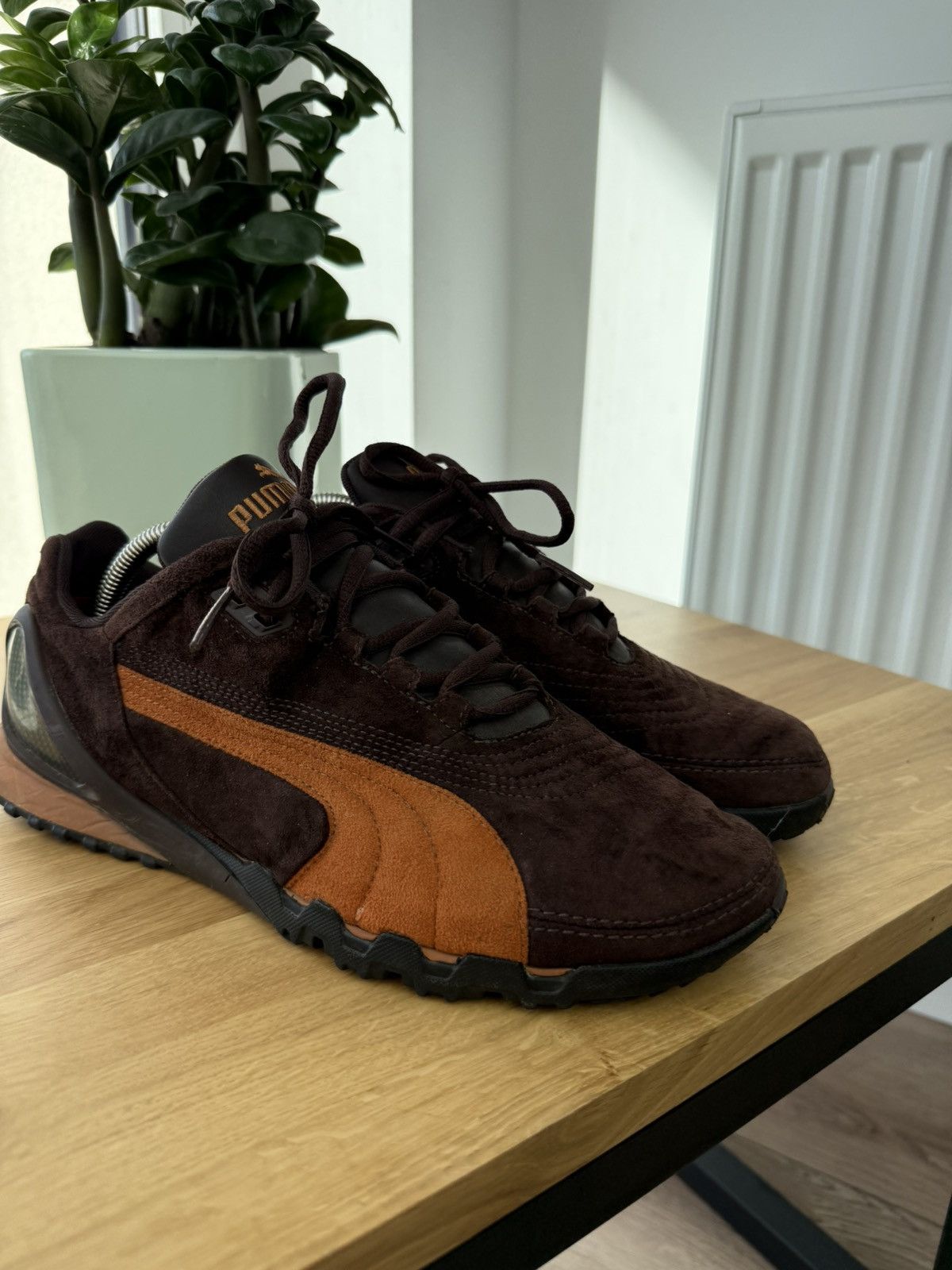 Puma Puma Ouninpihja vintage avant garde brown sneakers shoes 90s Size US 10.5 / EU 43-44 - 7 Thumbnail