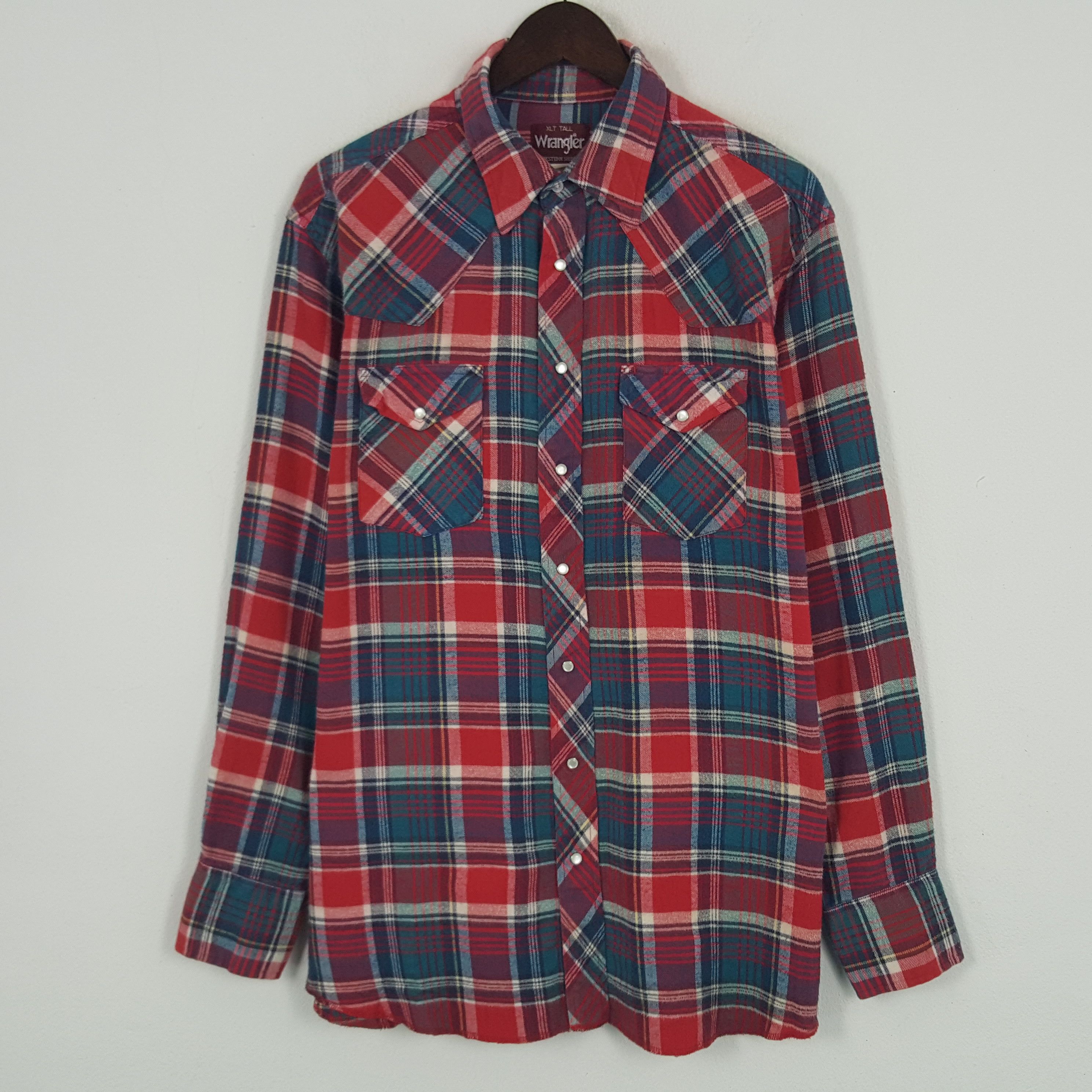 Japanese Brand × Vintage × Wrangler Vintage Wrangler Japan Button Up Shirt Size US XL / EU 56 / 4 - 1 Thumbnail