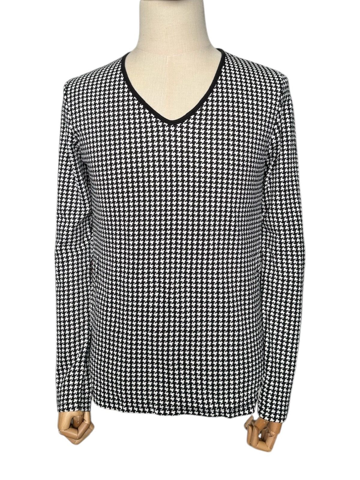 If Six Was Nine 00's Roshell houndstooth stripe warmer long sleeve Size US M / EU 48-50 / 2 - 4 Thumbnail