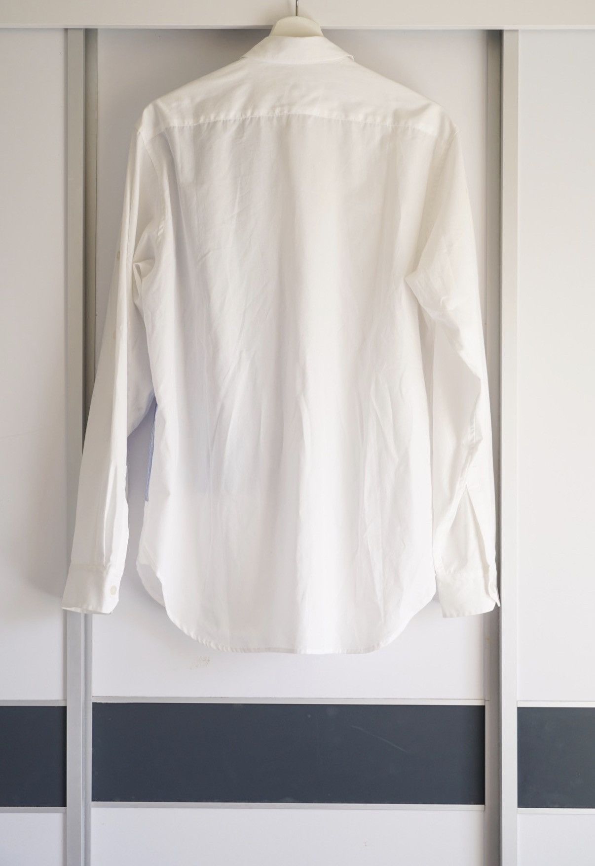Yohji Yamamoto Yohji Yamamoto 13ss Blue Stripe Panel Shirt K4 Size US XL / EU 56 / 4 - 2 Thumbnail
