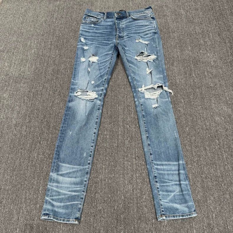 Amiri Amiri Old jeans with blue holes 2506-Nextarrow Size US 34 / EU 50 - 1 Thumbnail