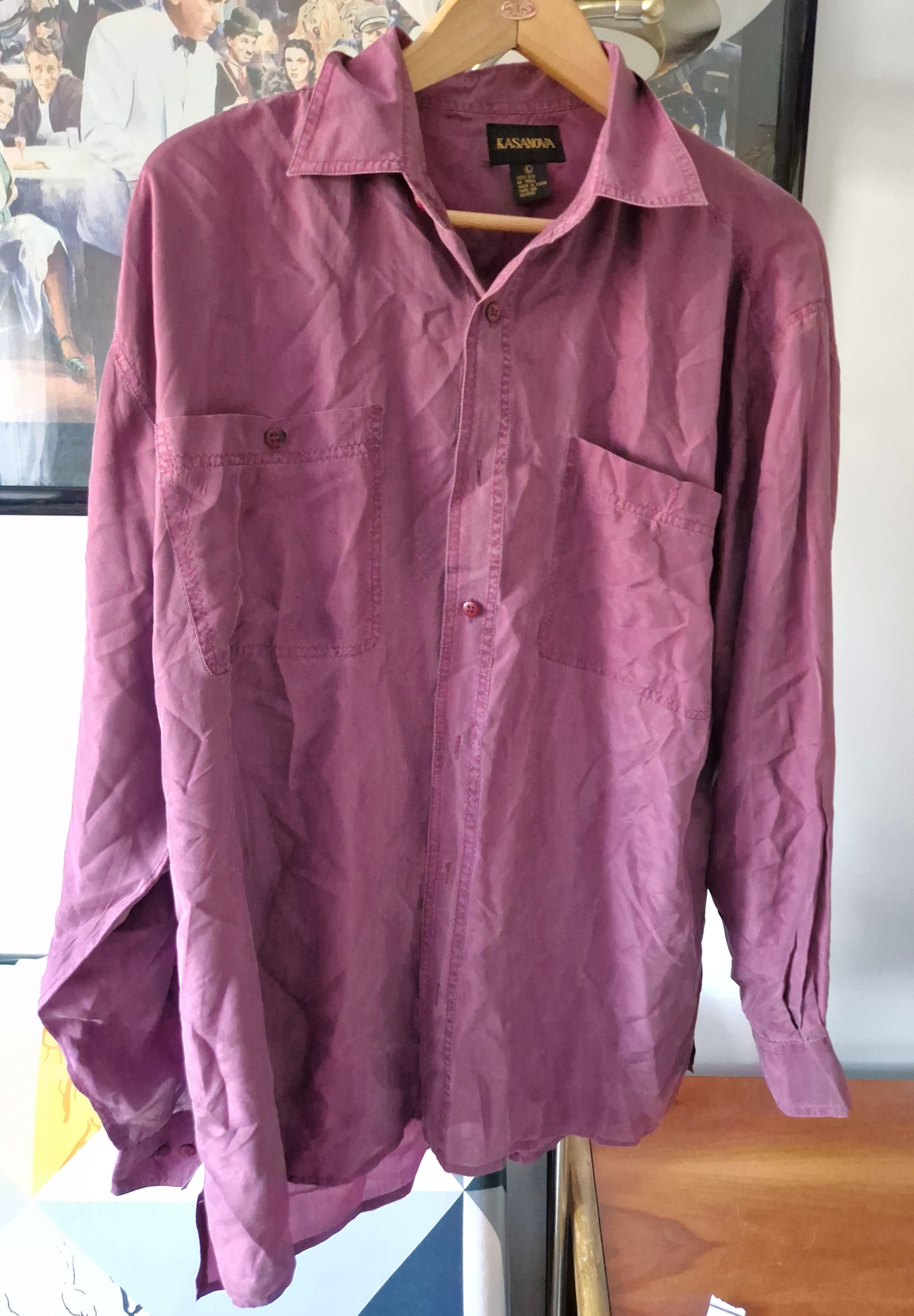 Vintage Silk shirt Size L / US 10 / IT 46 - 1 Thumbnail