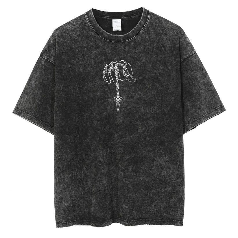 Anime × Designer kurapica hunterxh Vintage style Washed Oversized t-shirt Size US L / EU 52-54 / 3 - 3 Thumbnail
