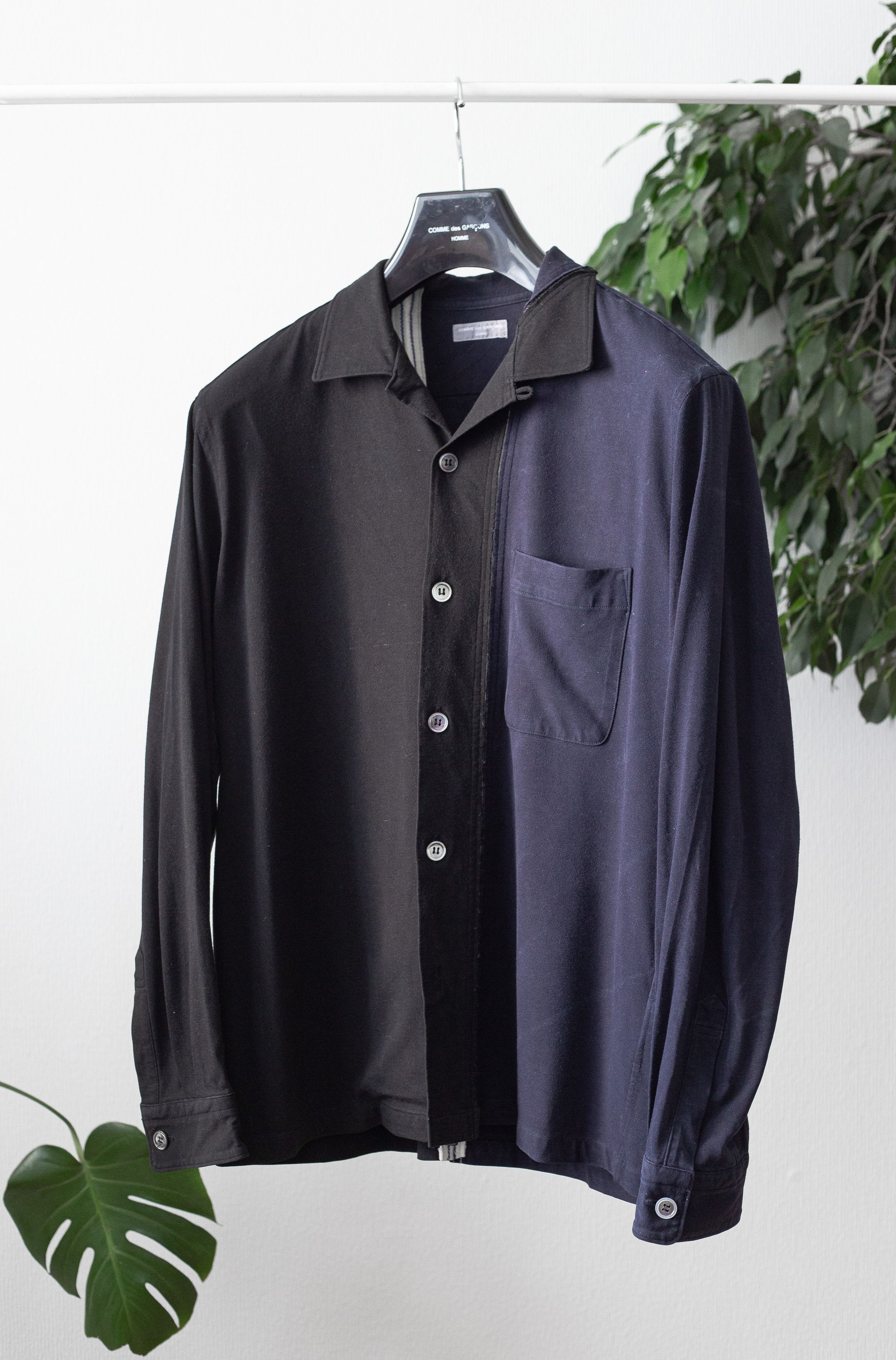 Comme des Garcons Homme 2001SS two-tone design shirt Size US S / EU 44-46 / 1 - 6 Thumbnail
