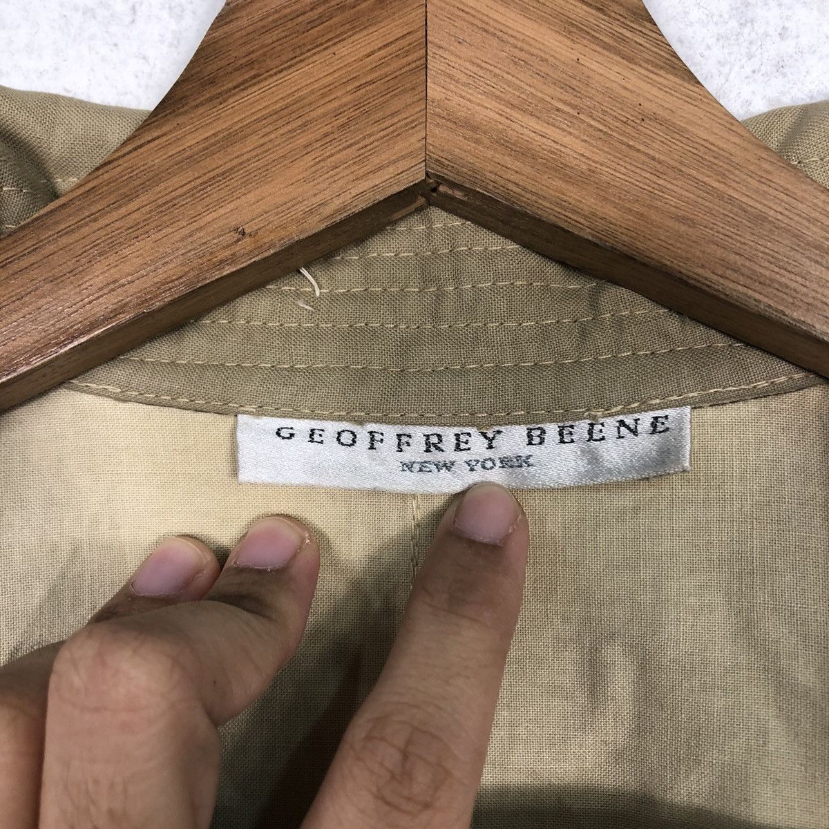 Geoffrey B. Small 📌Rich Brown Vintage Long Jacket Geoffrey Beene Size US M / EU 48-50 / 2 - 20 Thumbnail