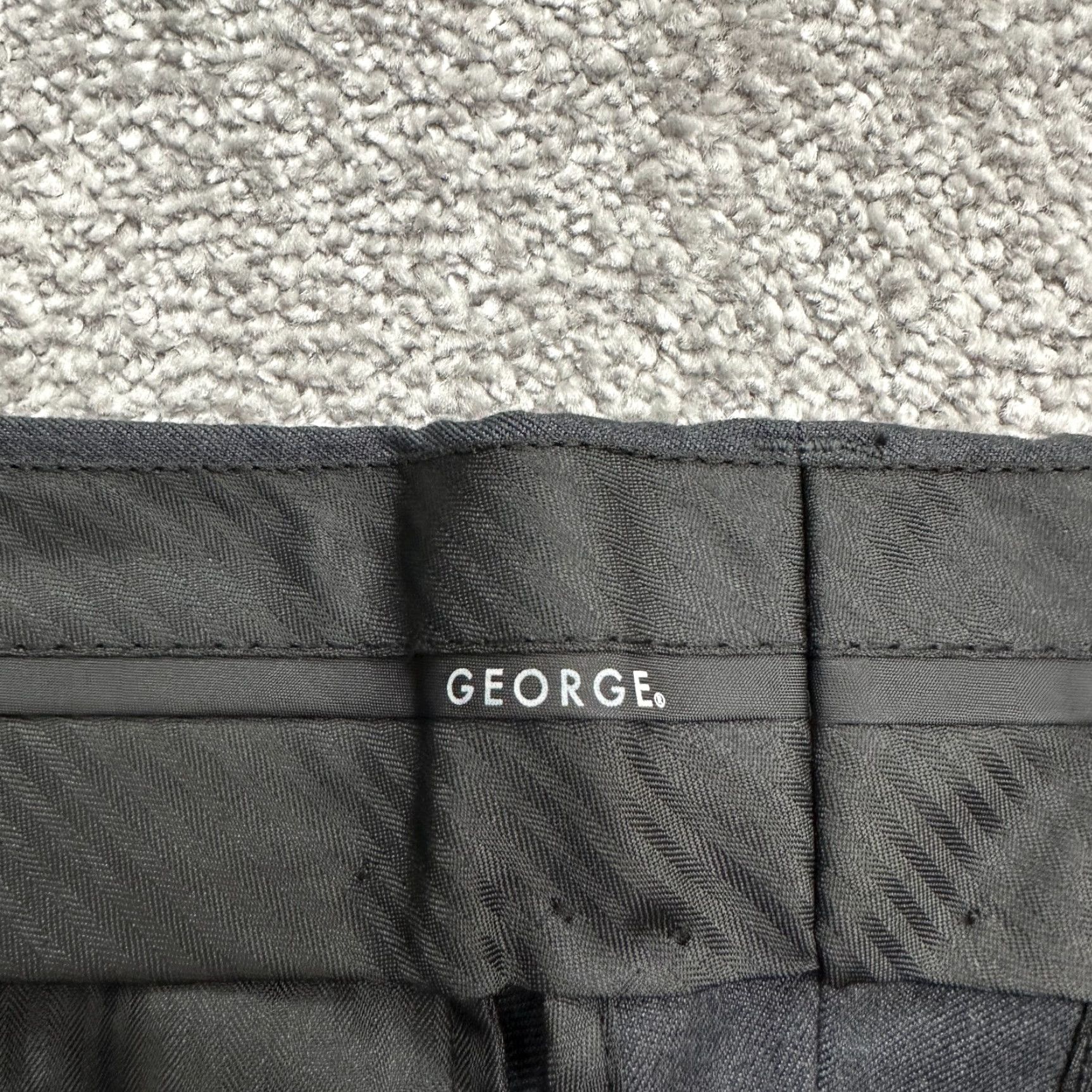 George GEORGE Dress Pants Men 34x29 Gray Flat Front Straight Leg Workwear Business Casual Size 34 Mens Gray Pants Size US 34 / EU 50 - 6 Thumbnail