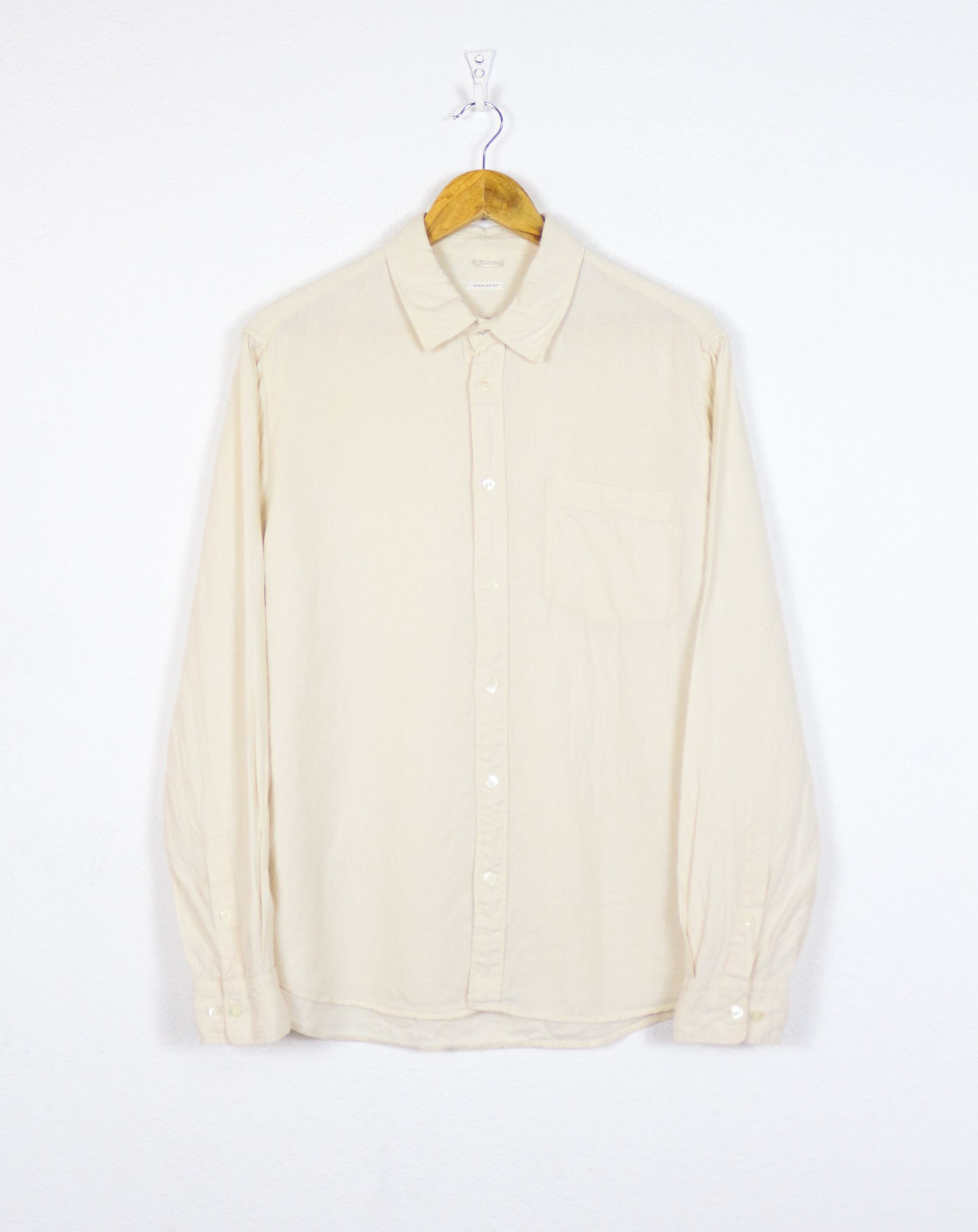 Arket Arket Beige Linen Shirt Heritage 48 M Size US M / EU 48-50 / 2 - 1 Thumbnail