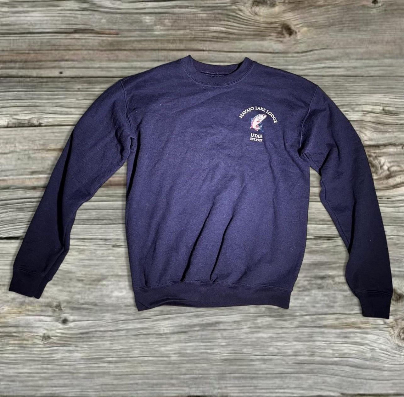 Other XS Navy blue vintage sweatshirt Navajo Lake Lodge Size XS / US 0-2 / IT 36-38 - 1 Thumbnail