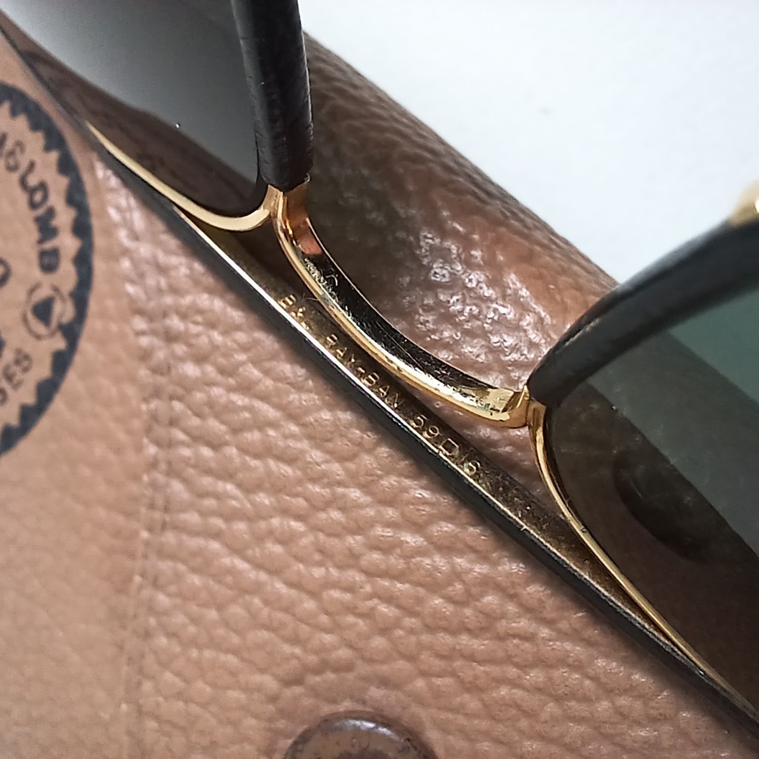 Bausch & Lomb × RayBan Ray Ban Bausch & Lomb W1565 Leathers B&L Sunglasses USA RARE Size ONE SIZE - 13 Thumbnail