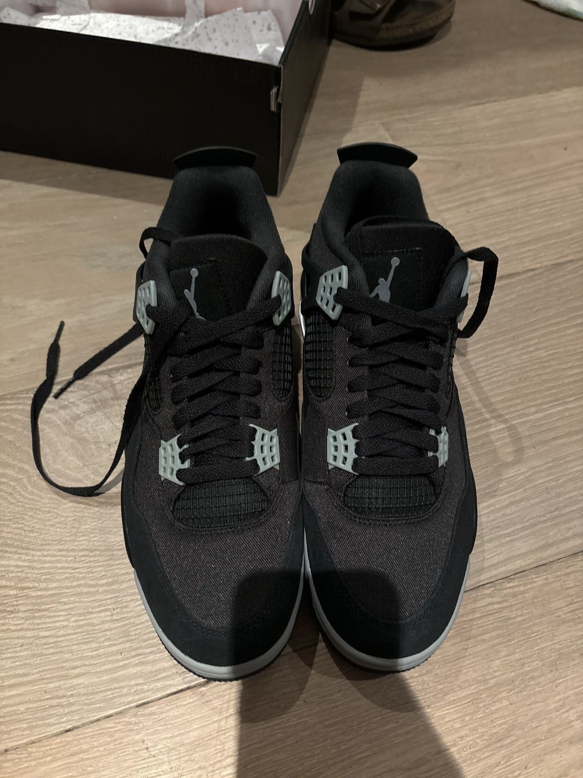 Jordan Brand Jordan 4 Black Canvas sz 10 Size US 10 / EU 43 - 3 Thumbnail