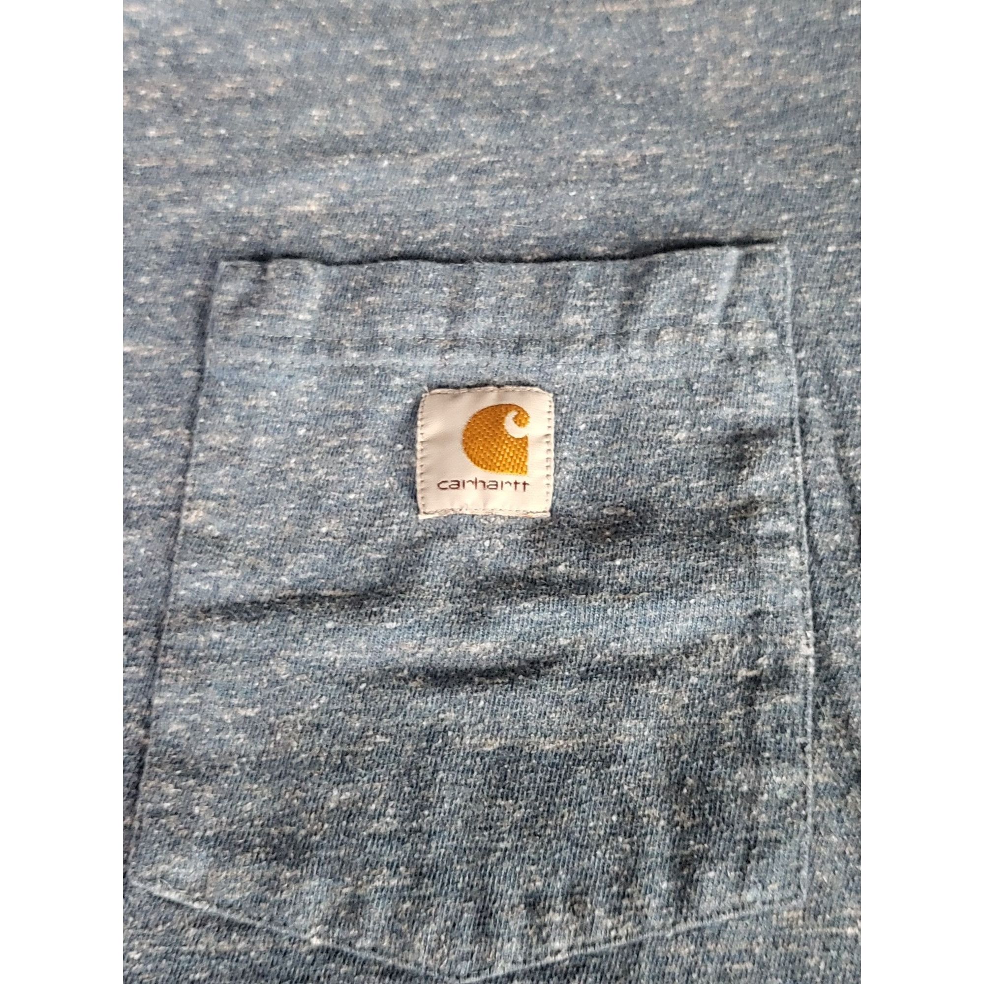 Carhartt Carhartt Original Fit Short Sleeve Tshirt Women Sz L Blue He Size L / US 10 / IT 46 - 3 Thumbnail