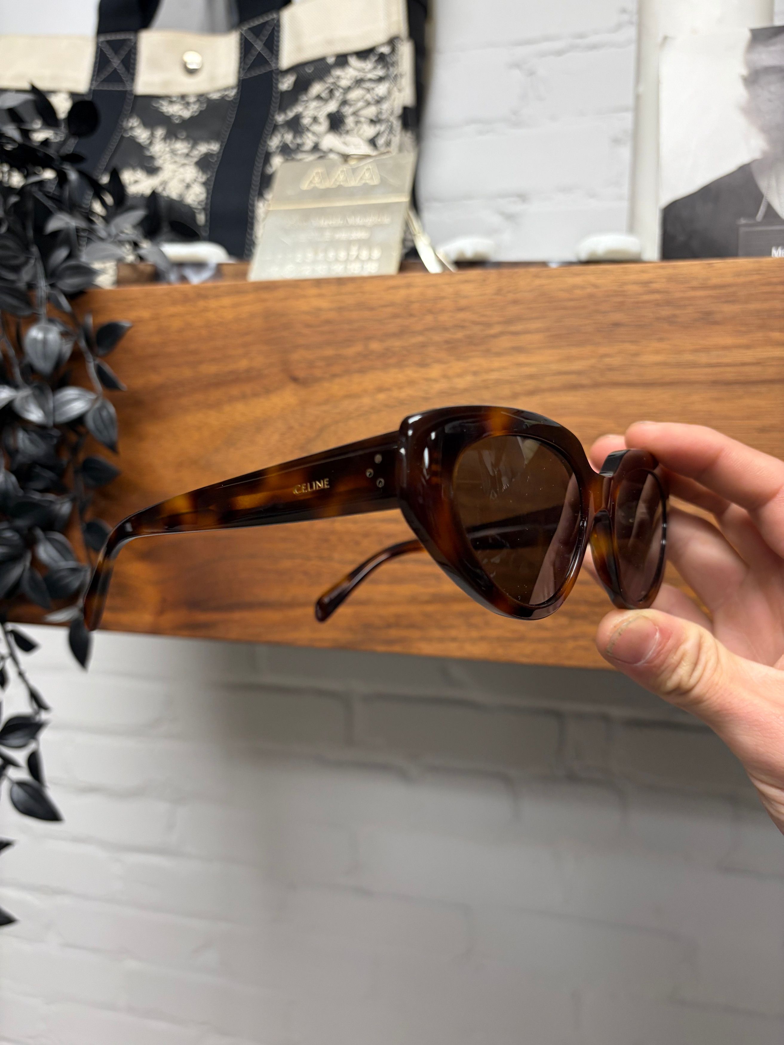 Celine Celine ‘CL402861’ Brown Tortoiseshell Cat Eye Sunglasses Size ONE SIZE - 2 Thumbnail