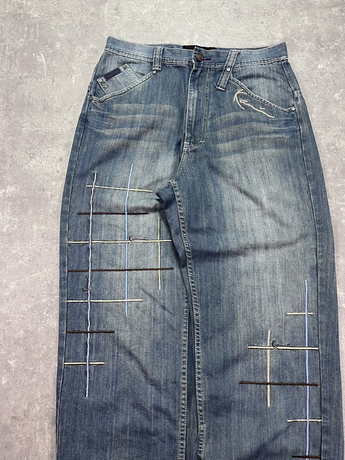 Karl Kani Karl Kani Big Pockets Embroidered Baggy Denim Jeans 32 Size US 32 / EU 48 - 3 Thumbnail