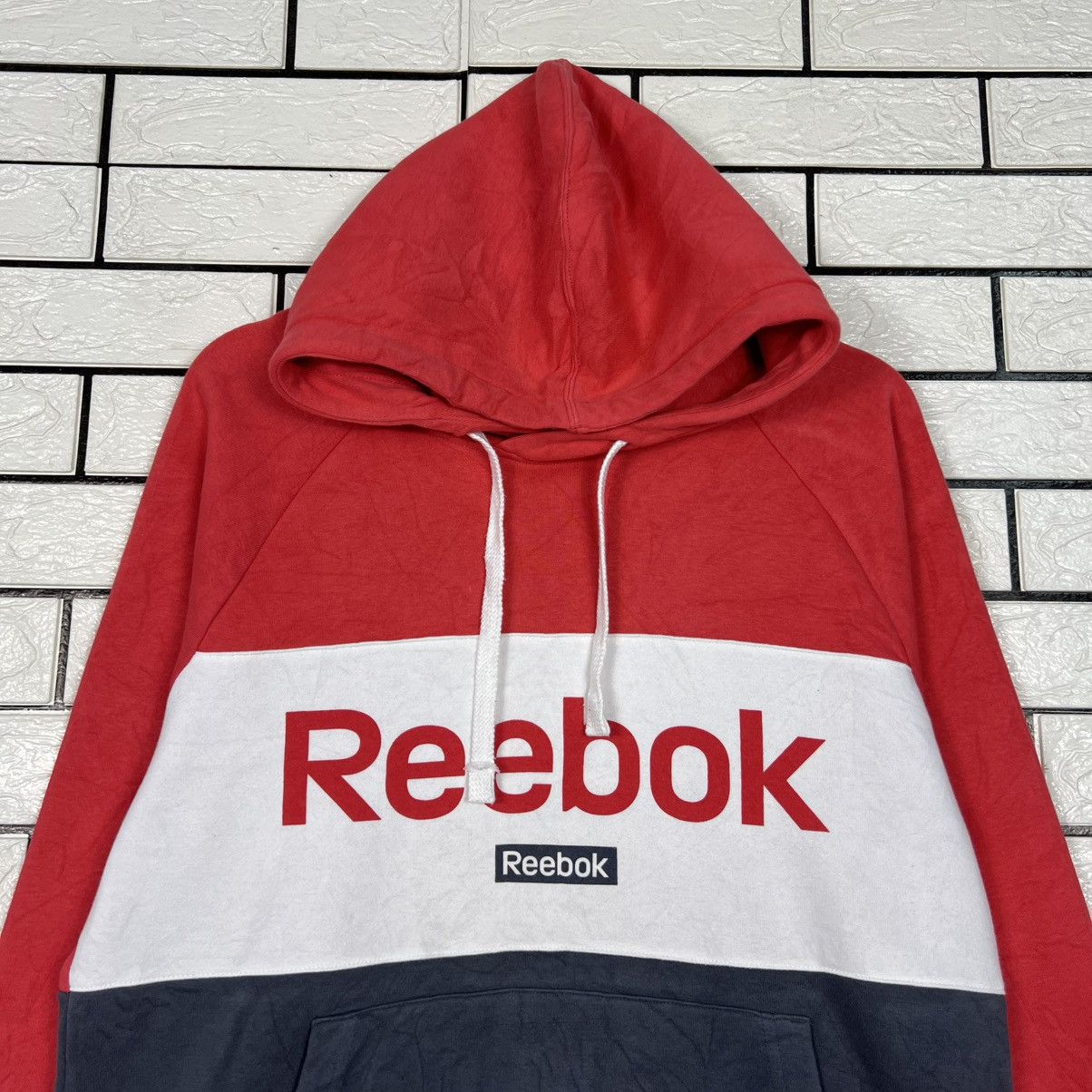 Reebok REEBOK Big Logo Colorblock Pullover Hoodies #4282-C195 Size US M / EU 48-50 / 2 - 2 Thumbnail