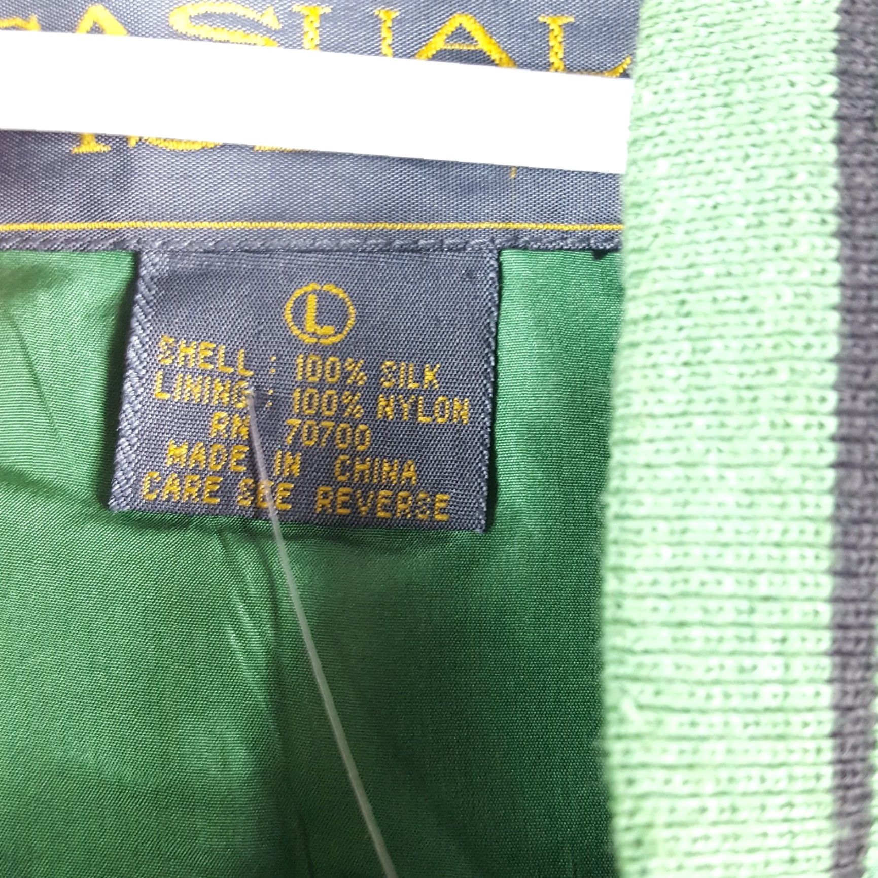 Etro VINTAGE Casual Isle 100% Silk Windbreaker Jacket Women's Size L Green Retro Zip Up 80s 90s Size L / US 10 / IT 46 - 6 Thumbnail