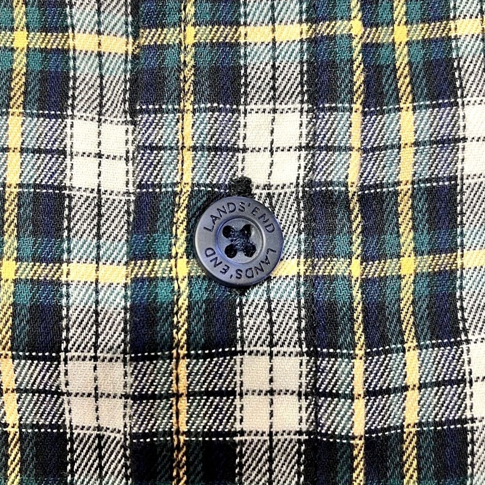 Lands' End Lands' End Shirt Mens XL Green Classic Plaid Super Soft Long Sleeve Button Down Size US XL / EU 56 / 4 - 4 Thumbnail