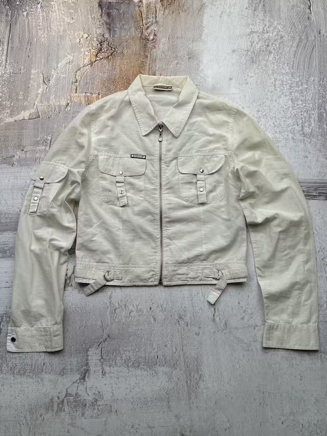 image of Avant Garde Vintage Bondage Jacket in White, Women's (Size Medium)