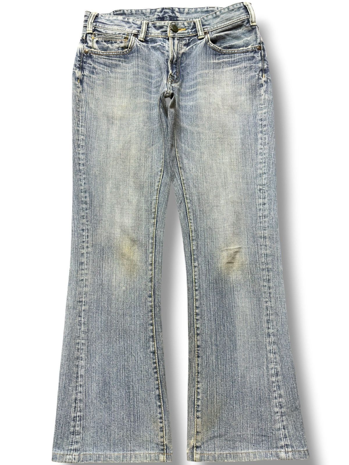 Big John Vintagw Big John Flare Faded Style Jeans Size US 33 - 1 Thumbnail