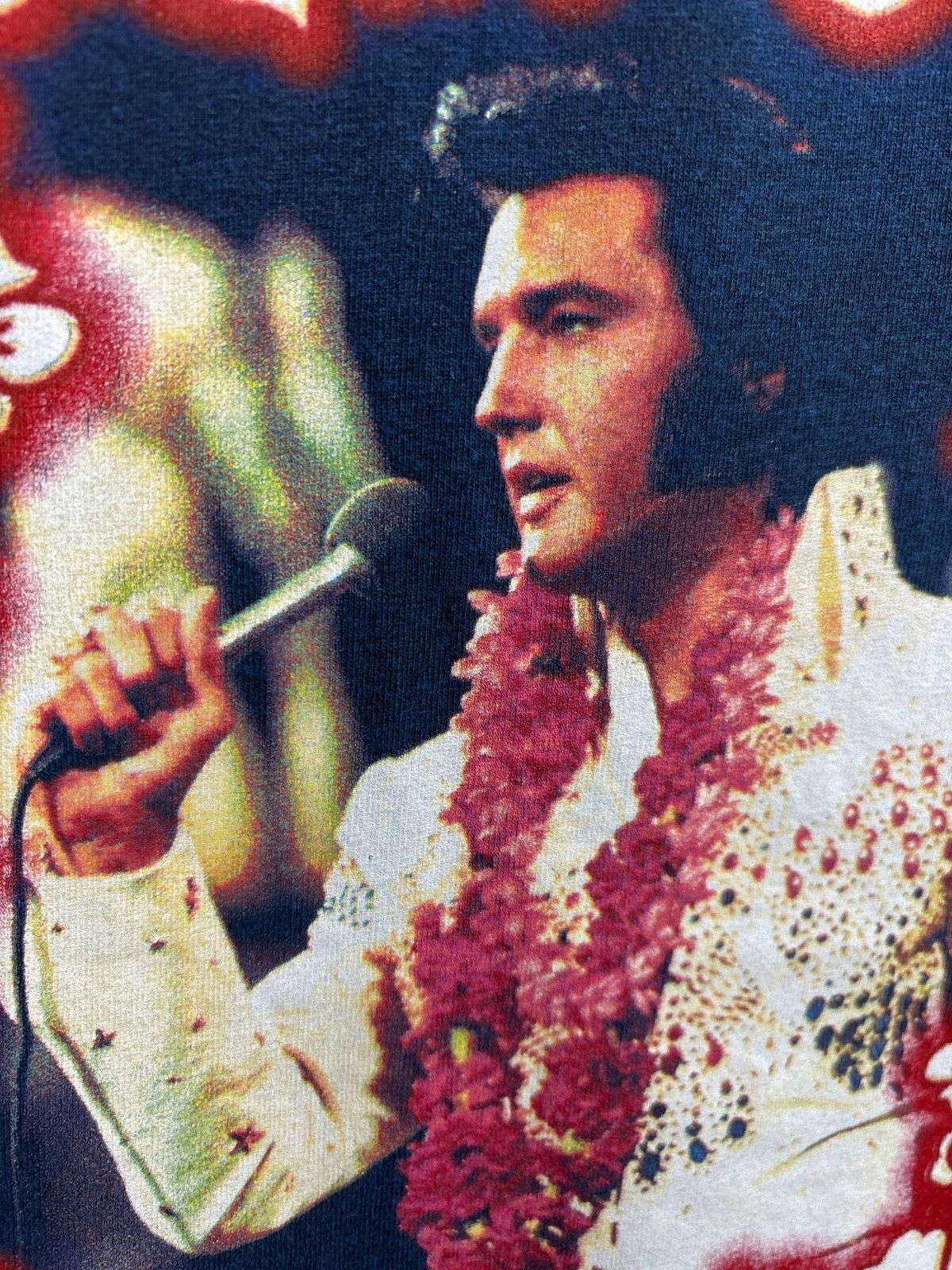 Vintage Vintage Elvis Presley Aloha from Hawaii Ringer T-shirt 00's Size US L / EU 52-54 / 3 - 7 Thumbnail
