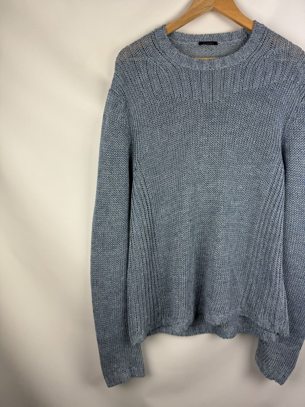 Cruciani Cruciani Men’s Linen Knitted Crewneck Sweater Pullover Size US L / EU 52-54 / 3 - 2 Thumbnail