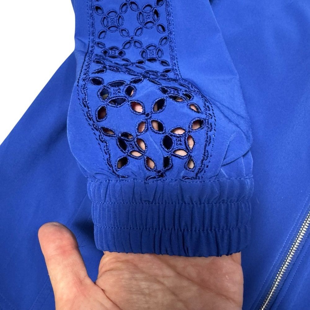 Chicos Chico's Neema Cutwork Rich Cobalt Jacket Size 3 US XL Size XL / US 12-14 / IT 48-50 - 9 Thumbnail
