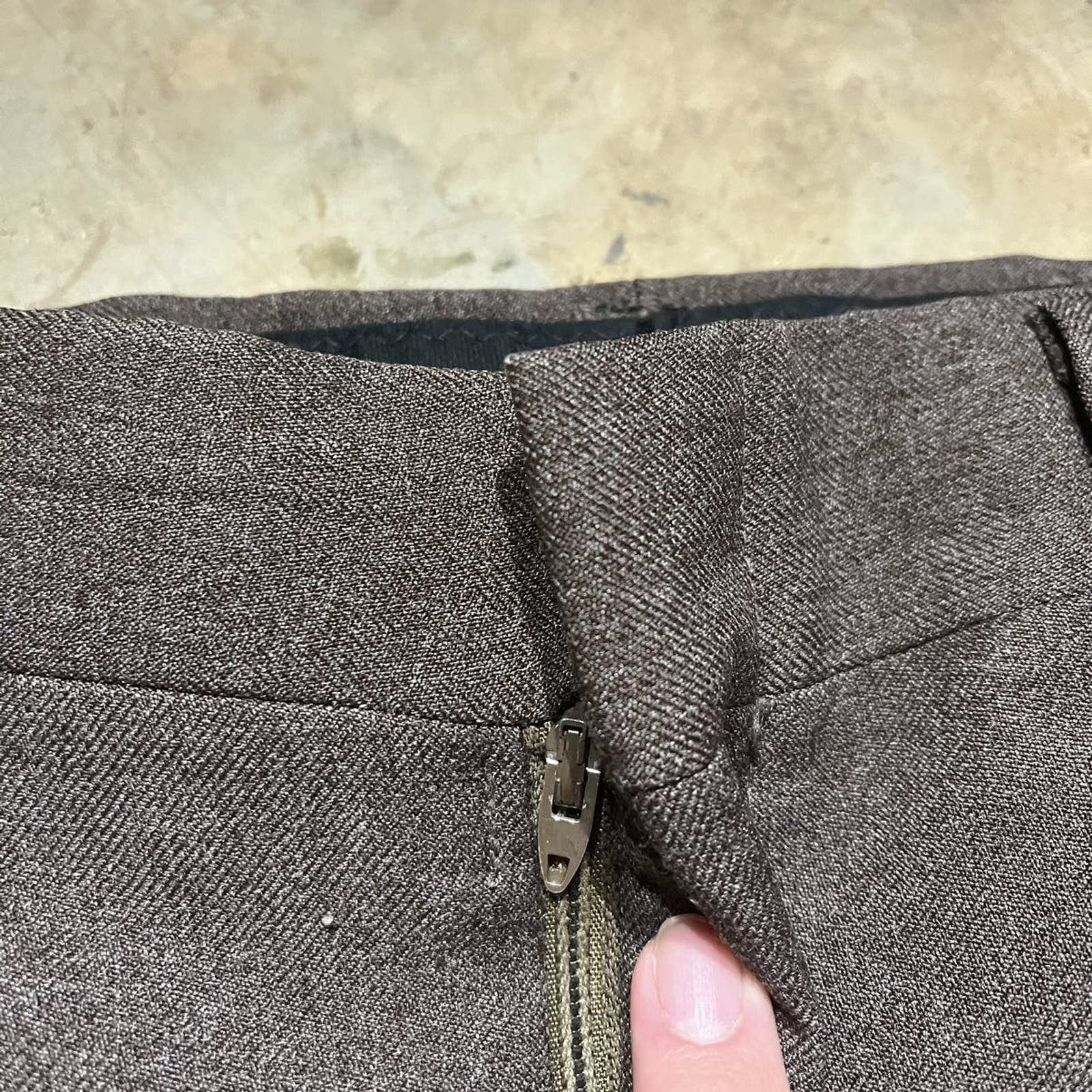 Vintage Vintage 70s Haggar Slacks Brown Talon Trousers 31x30 Size US 31 - 4 Thumbnail