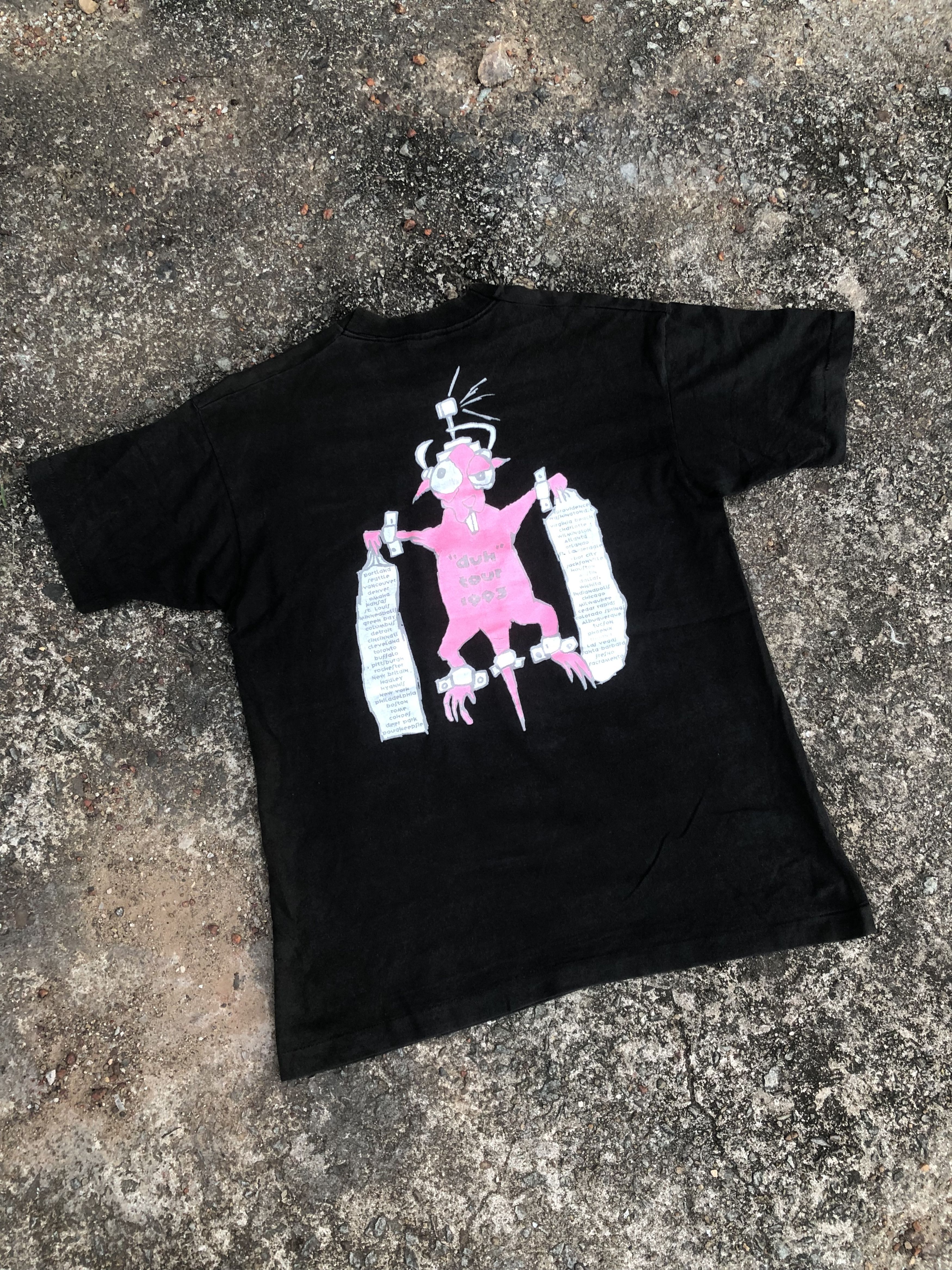 Nirvana 🔥Vintage 93' GREENJELLY 'Duh' Tour 1993 Grunge Band T-Shirt Size US L / EU 52-54 / 3 - 2 Thumbnail