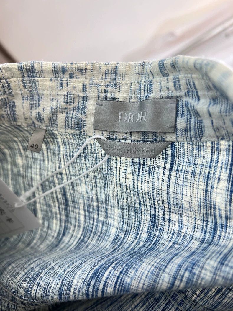 Dior Dior Blue full-print classic logo denim shirt 2504-Nextarro Size US XXS / EU 40 - 4 Thumbnail