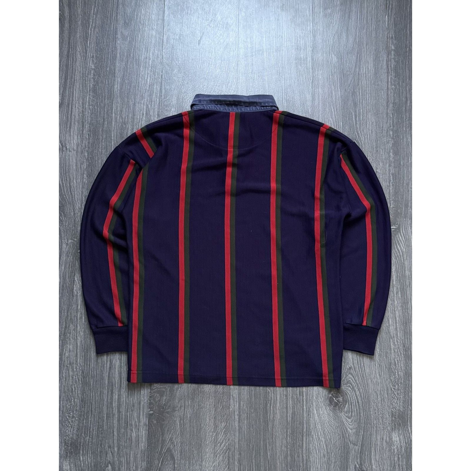 Lonsdale × Vintage 90s Vintage Lonsdale Striped Rugby Longsleeve Size US L / EU 52-54 / 3 - 6 Thumbnail