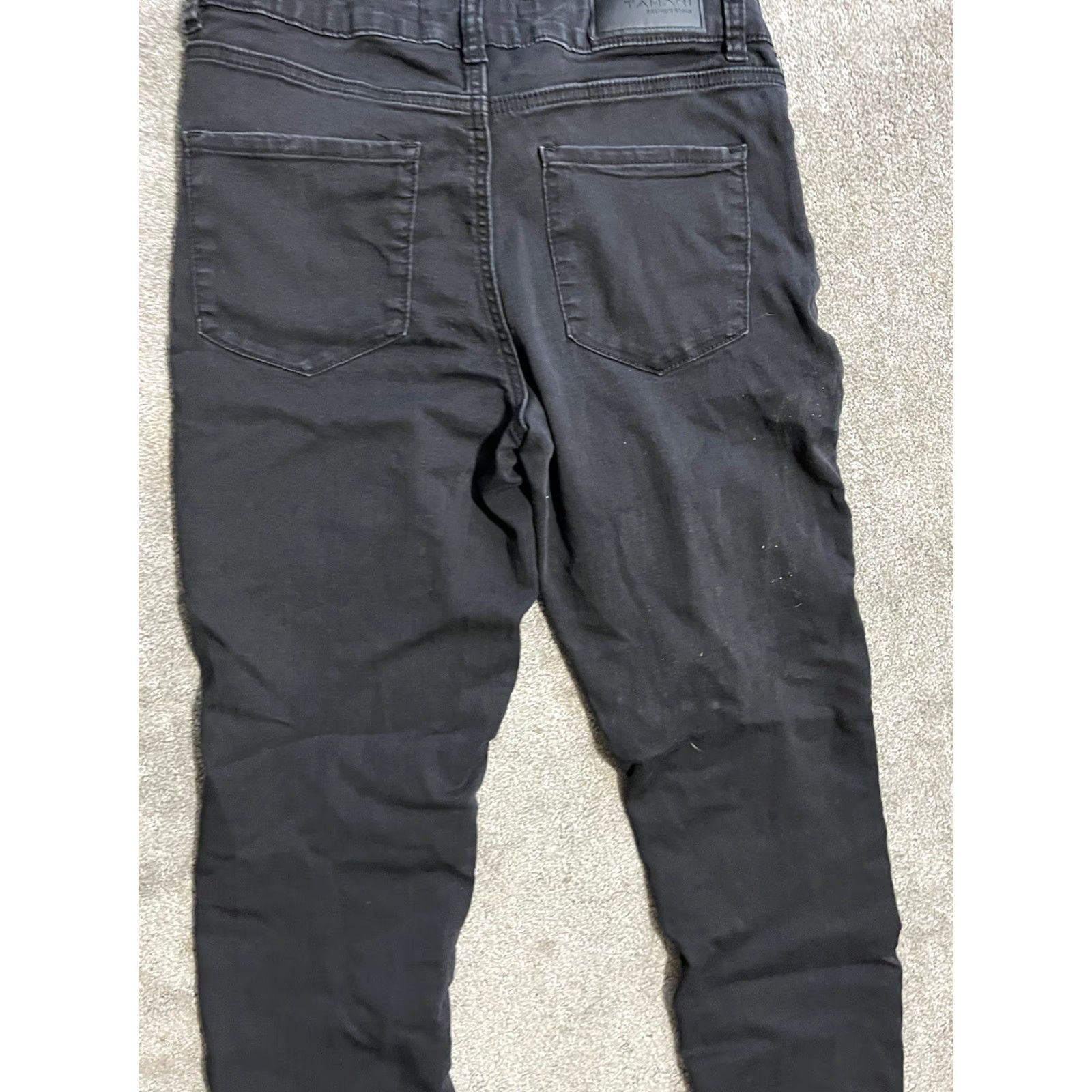 Vintage Tahari Skinny Jeans Womens Size 10 Mid Rise Black Dark Wash Denim Size 32" / US 10 / IT 46 - 2 Thumbnail