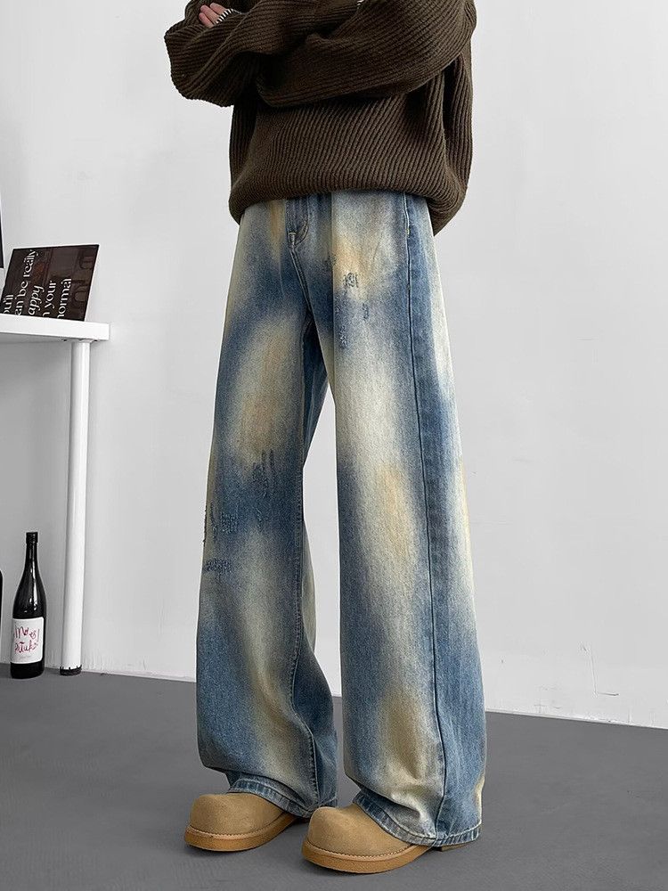Japanese Brand American style men's retro distressed flared washed jeans Size US 32 / EU 48 - 4 Thumbnail