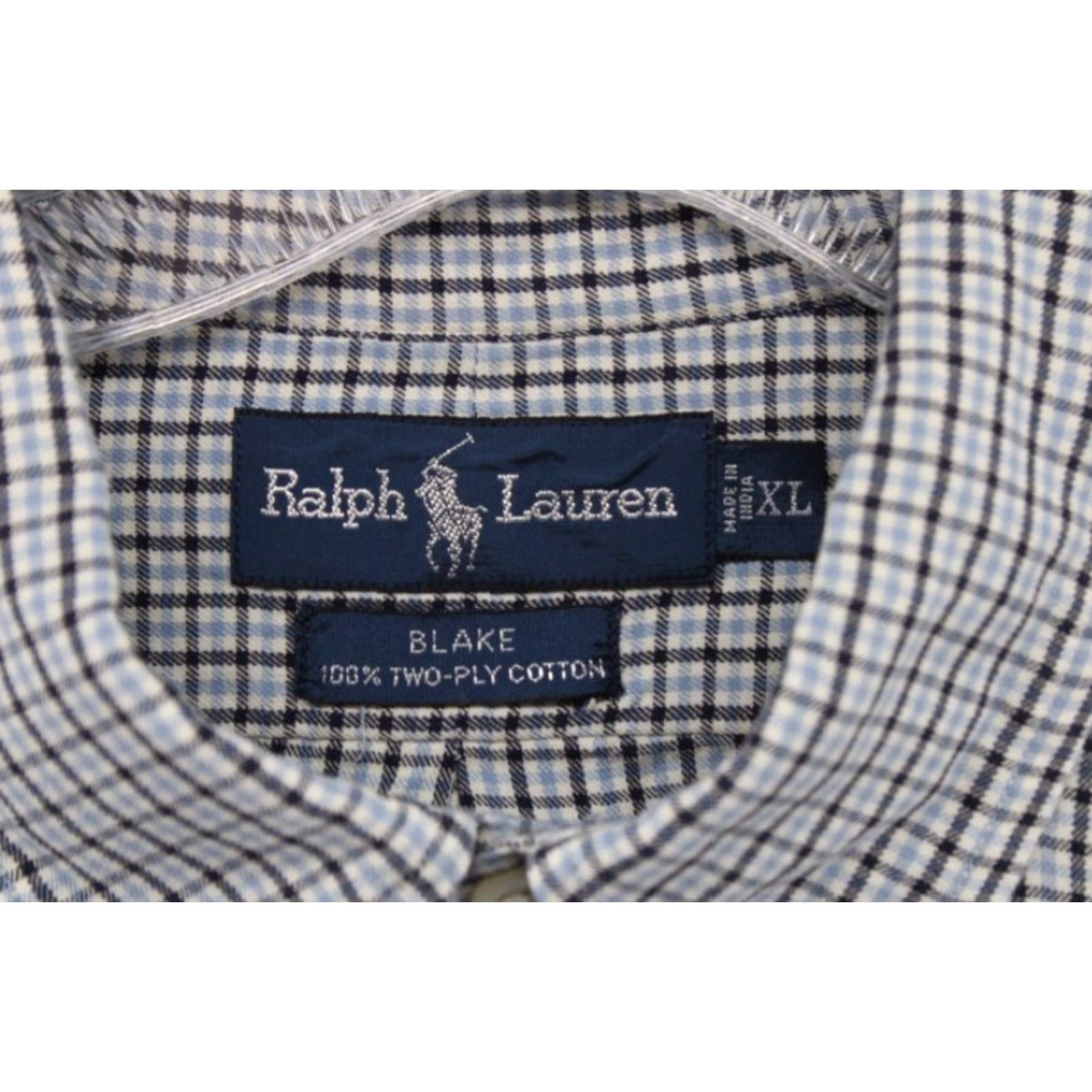 Ralph Lauren Ralph Lauren Blake Shirt Men's XL Blue Black Checks Black Pony Casual Friday Size US XL / EU 56 / 4 - 3 Thumbnail