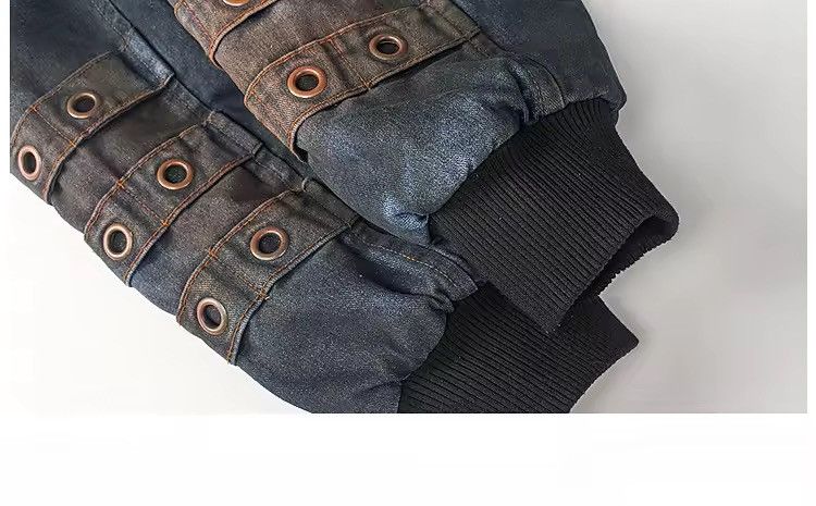Japanese Brand Retro heavy distressed denim thickened dirty jacket Size US L / EU 52-54 / 3 - 5 Thumbnail