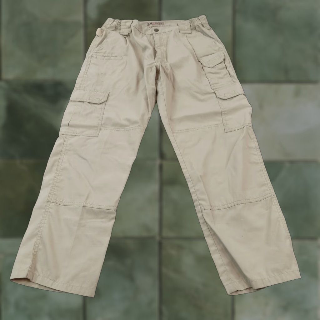 Vintage 5.11 Tactical Mens Beige Cargo Pants 30x27 Straight Leg Ripstop Size US 30 / EU 46 - 1 Thumbnail