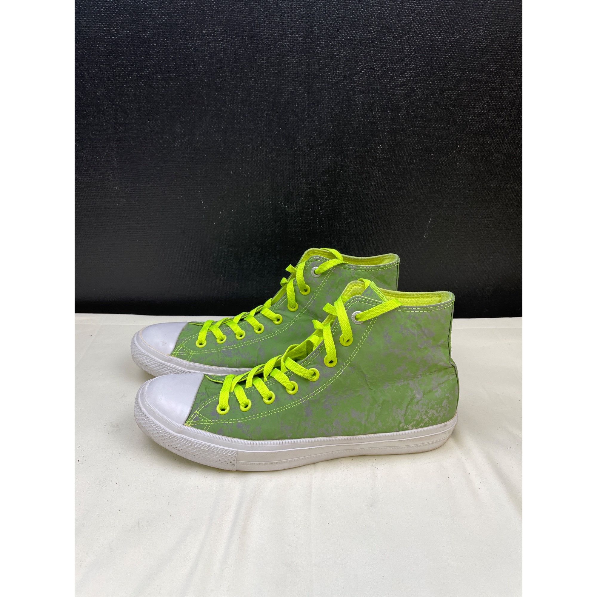 Converse Converse Unisex Chuck Taylor Green Reflective Sneaker Shoes Size US 10 / EU 43 - 4 Thumbnail