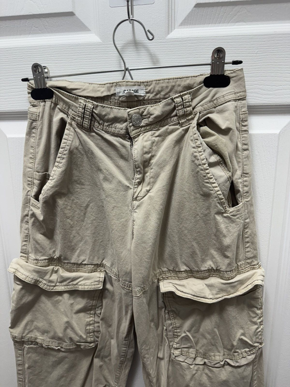 Vintage Garage Khaki Double Knee Mastadon Cargo Pants Vintage Size US 26 / EU 42 - 3 Thumbnail