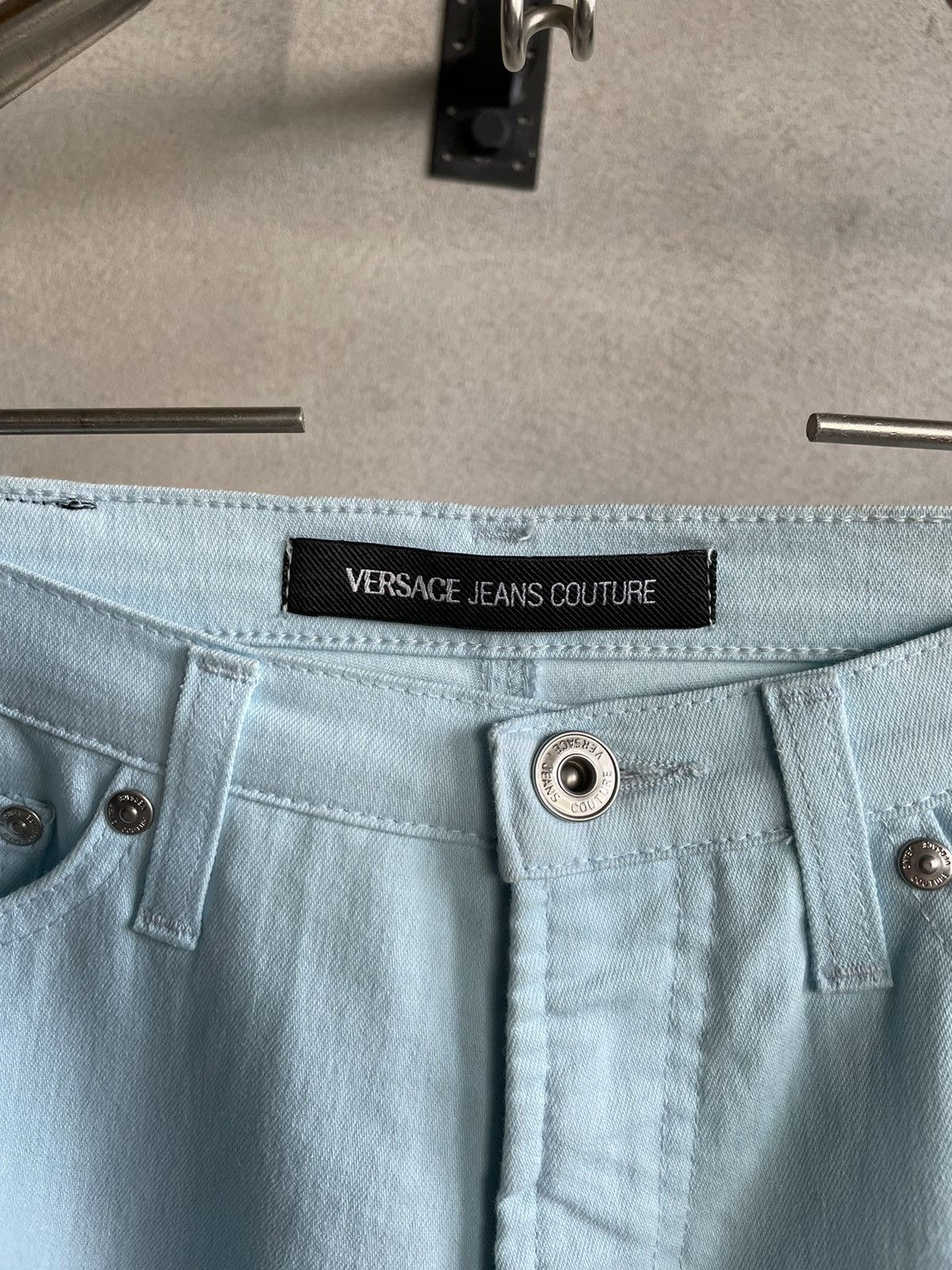 Versace × Versace Jeans Couture × Vintage Versace Jeans Couture Blue Flared Pants Size 28" / US 6 / IT 42 - 7 Thumbnail