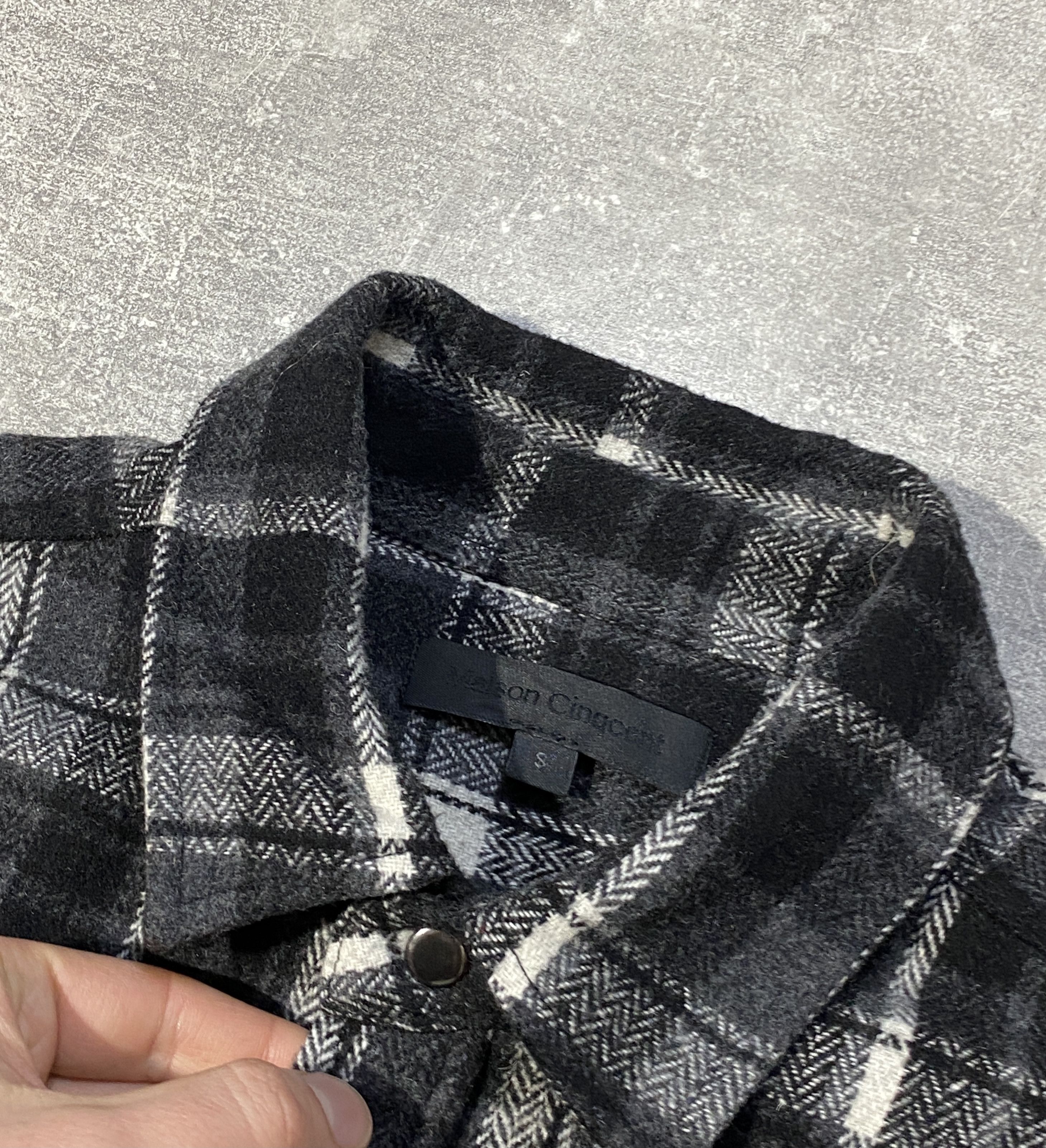 Japanese Brand Vintage Y2K Maison Cinqcent Wool Flannel Shirt Size US S / EU 44-46 / 1 - 2 Thumbnail