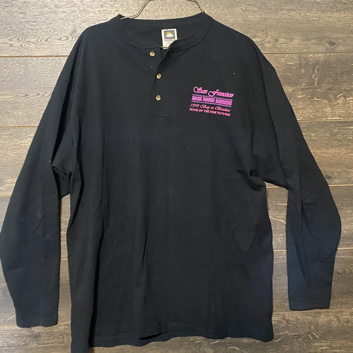 Fruit Of The Loom Vintage 90s San Francisco Hash House Harriers Tee Faded 1999 Size US L / EU 52-54 / 3 - 2 Thumbnail