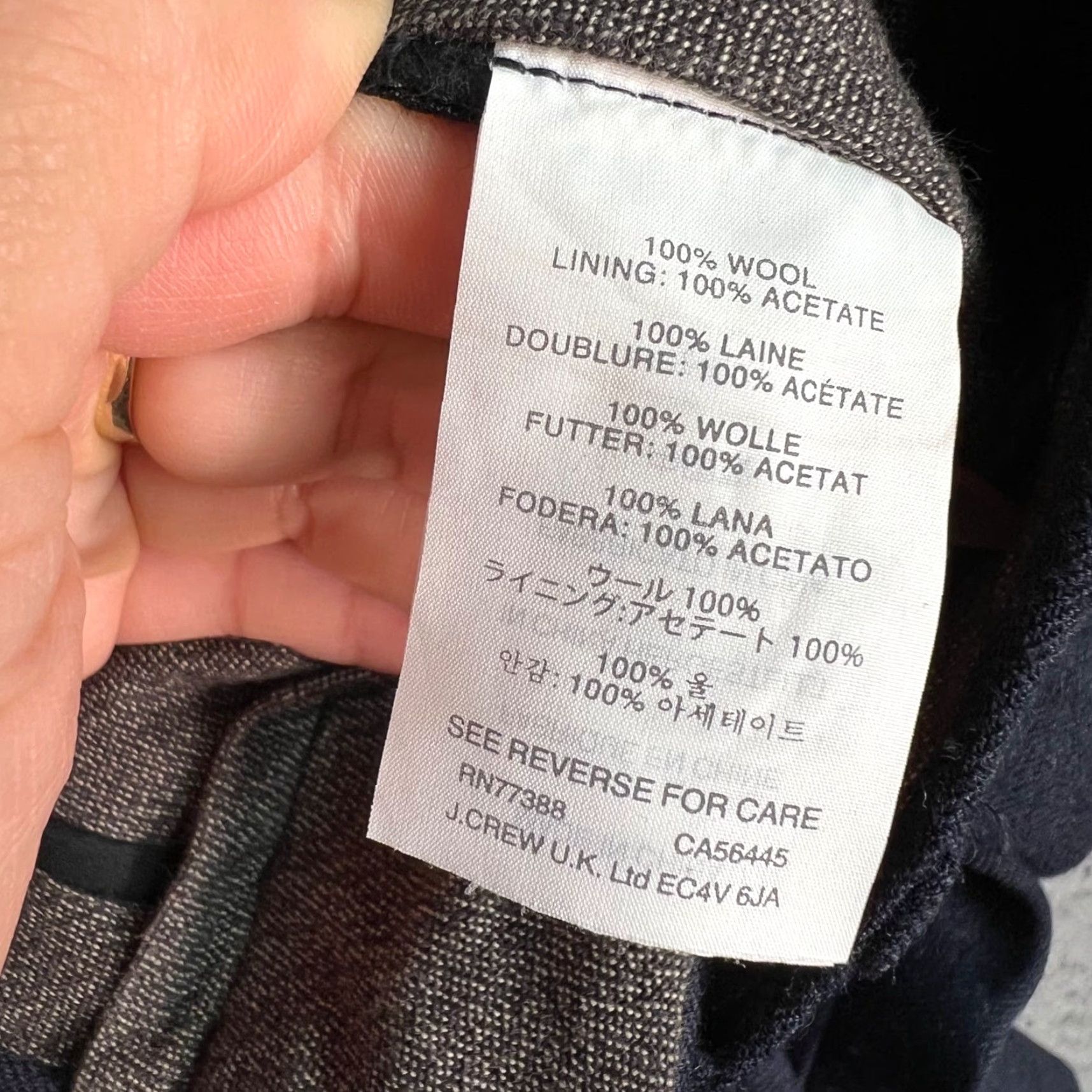J.Crew J. Crew Pants Bowery Slim Fit Wool Dress Navy Blue 29 x 32 Mens Size US 29 - 6 Thumbnail