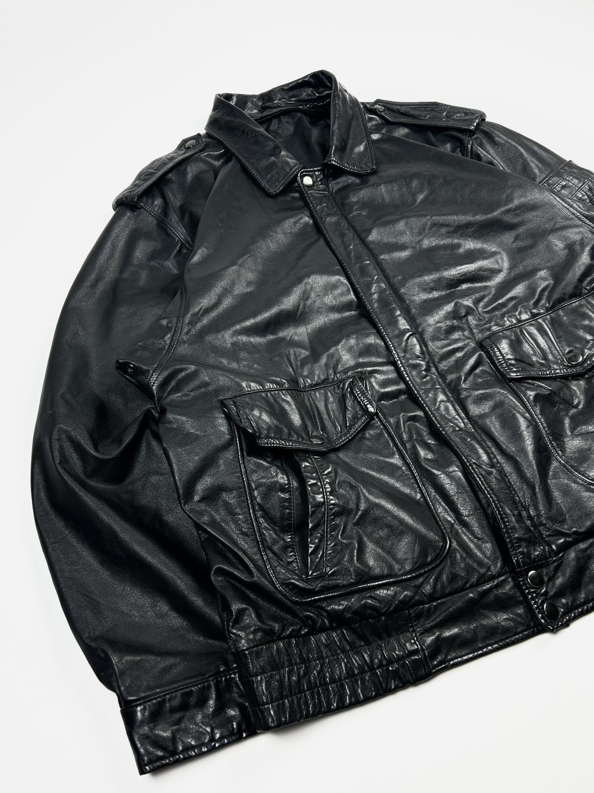 Avirex × Belstaff × Harley Davidson Vintage Leather Bomber Jacket Frey made in Korea Size US XL / EU 56 / 4 - 5 Thumbnail