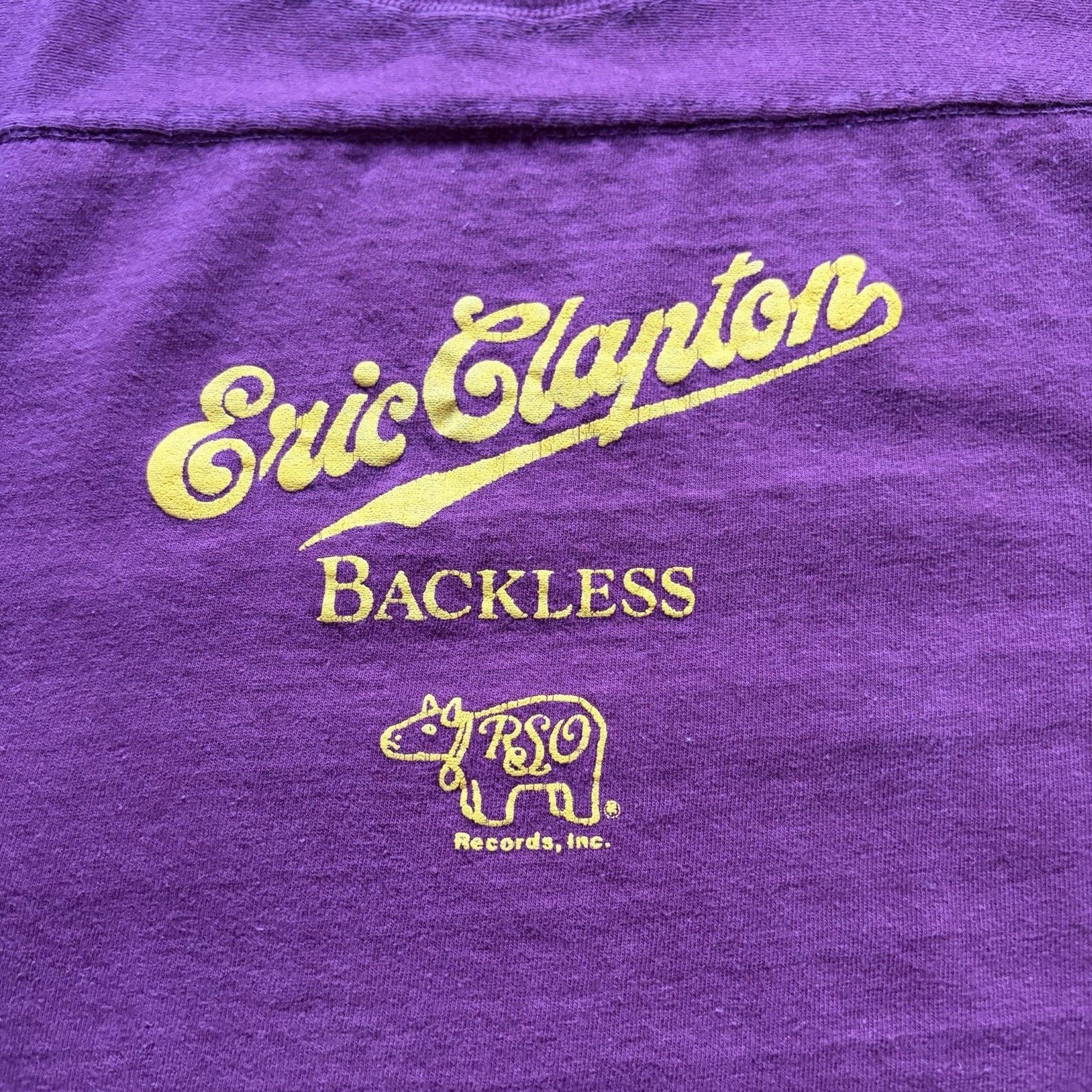 Signal Sport Vintage 70s Eric Clapton Backless RSO Promo Tee Shirt Large Size US L / EU 52-54 / 3 - 2 Thumbnail