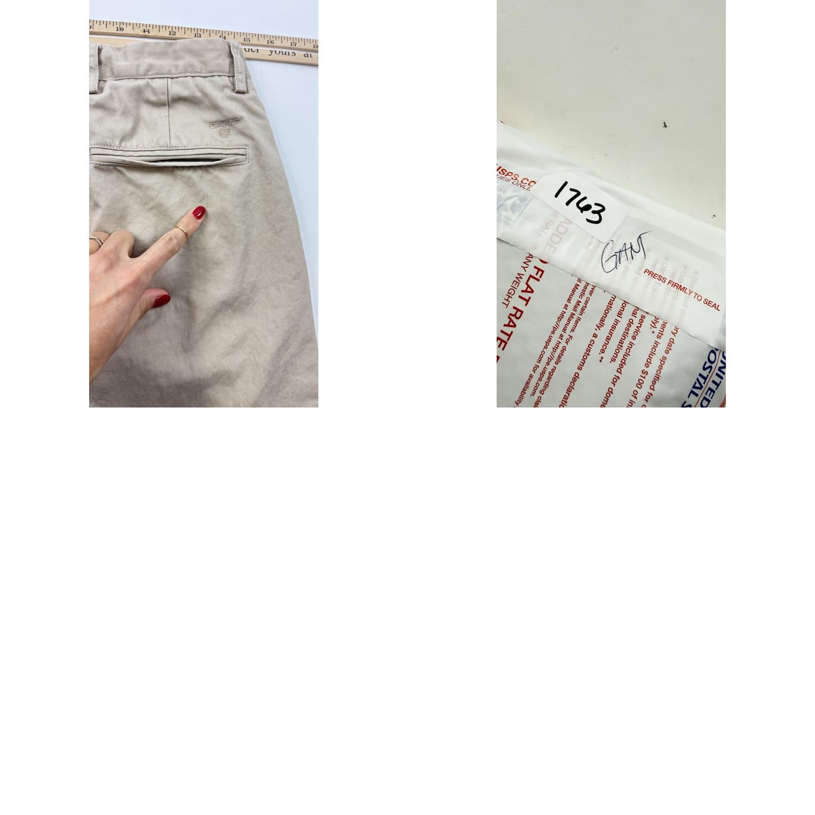 Gant GANT Chino Pants Men's 30x34 Khaki Soho Low Waist Narrow Fit Cotton Casual Slim Front Zip Pockets Logo Beige 30 34 Mens Size US 30 / EU 46 - 9 Thumbnail