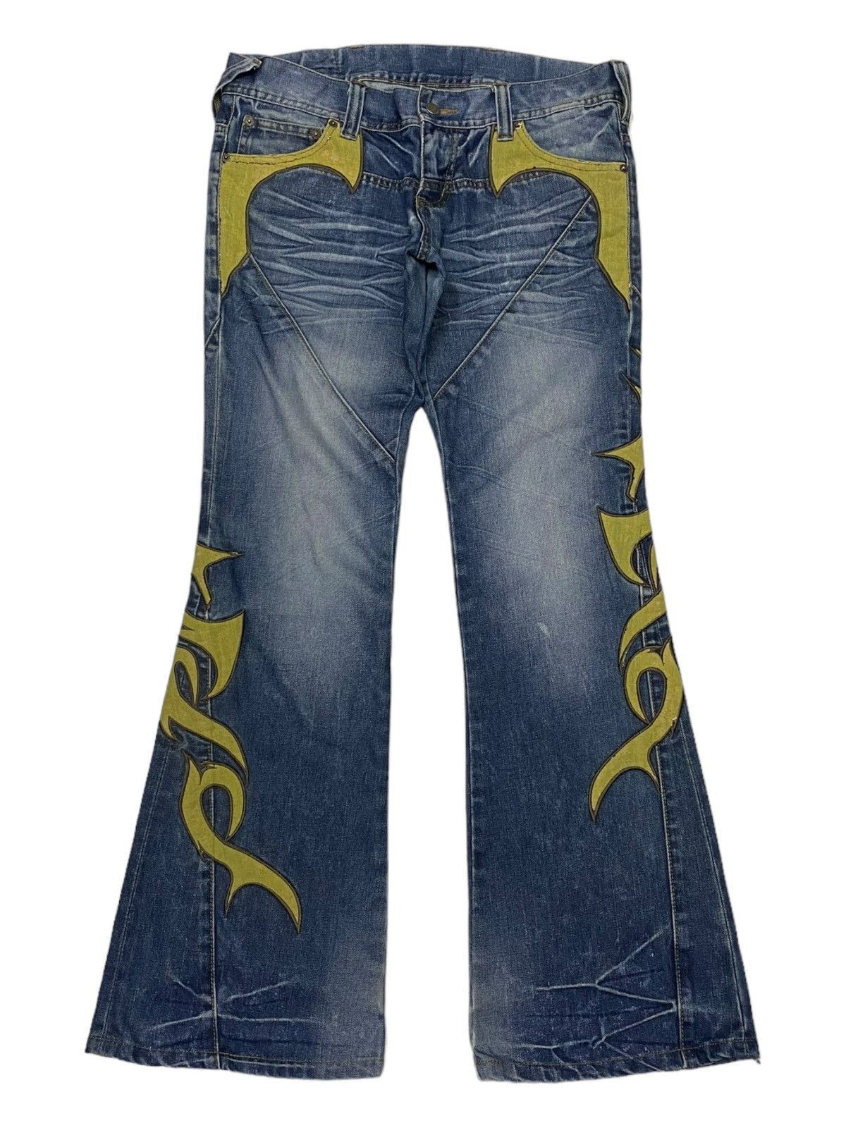 Tornado Mart Tornado Mart Tribal Flare Bootcut Jeans Size US 34 / EU 50 - 1 Thumbnail